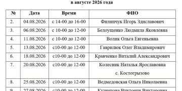 В Каховском округе утвердили график приёма граждан депутатами на август